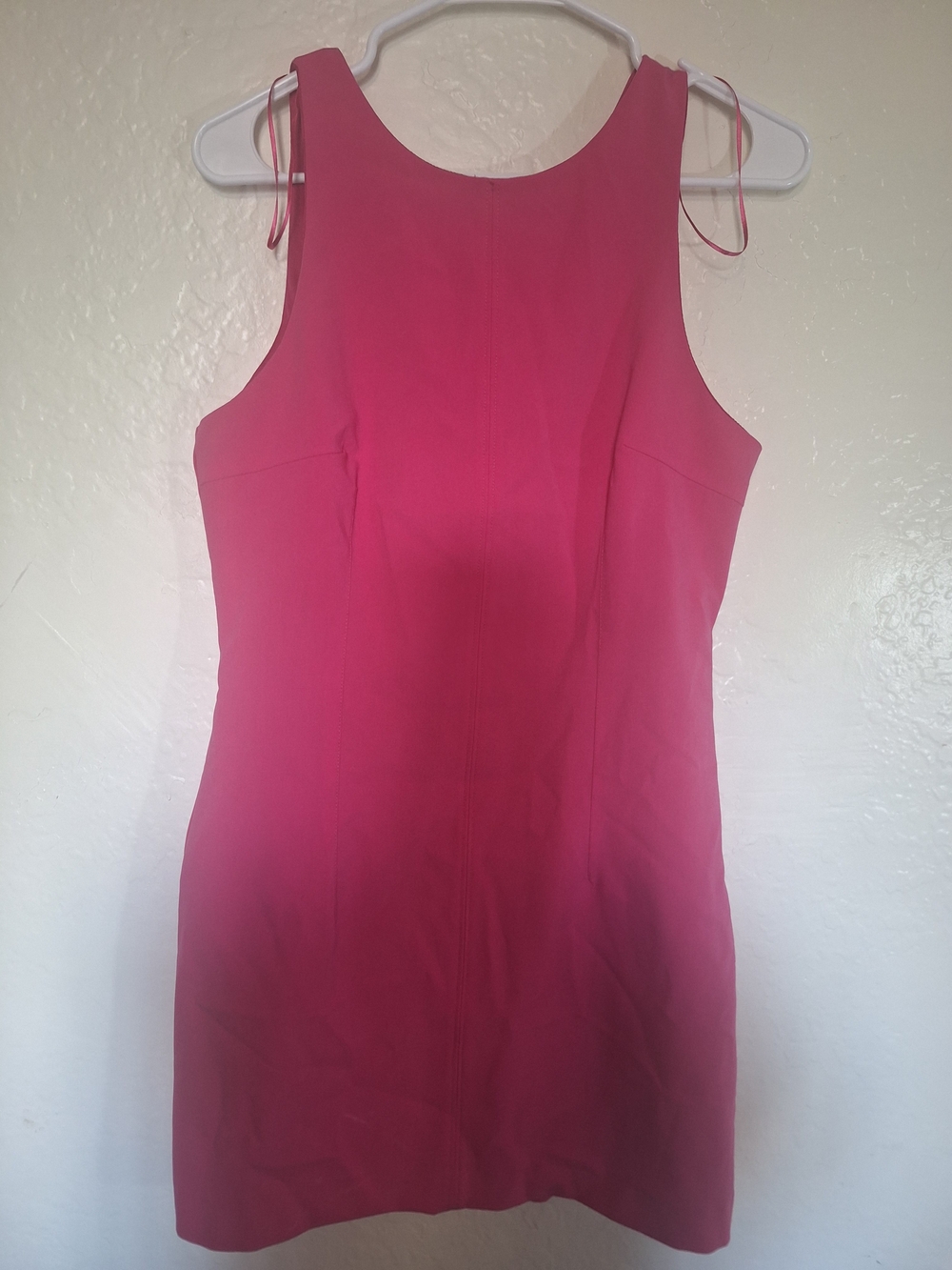 Zara Hot Pink Sleeveless Mini Sheath Dress